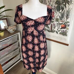Volcom Navy and Pink Sundress Dress M